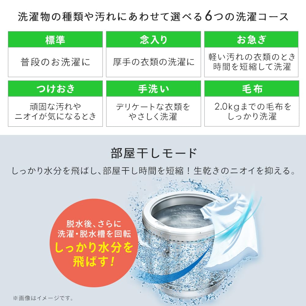 Amazon | 【設置込み】アイリスオーヤマ 洗濯機 6.0kg ホワイト IAW